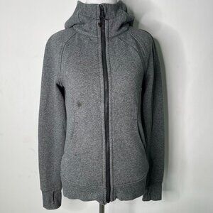 Lululemon Women's Heathered Grey Scuba Full Zip Hoodie Size 4